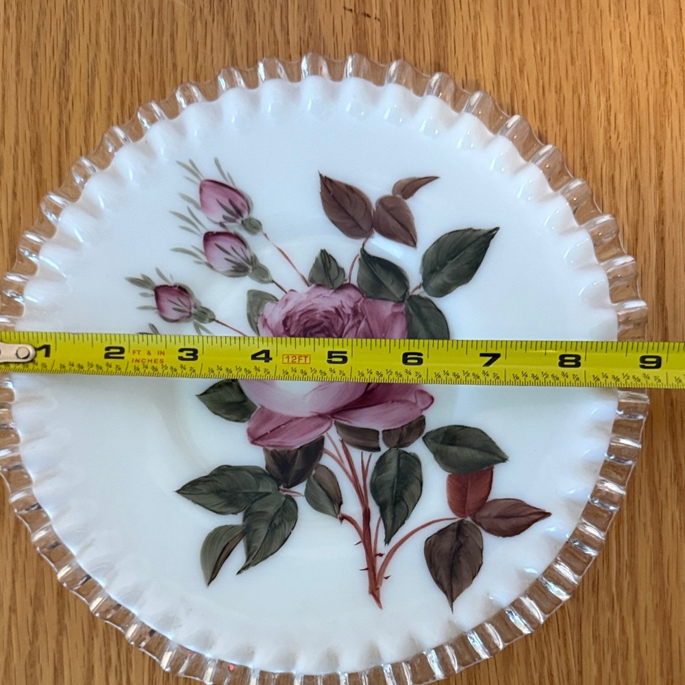 Vintage Fenton Silver Crest Charleston Rose - Picture 6 of 6